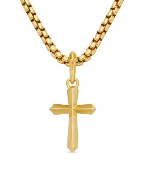 DAVID YURMAN Men's Cross Amulet in 18K Yellow Gold, 19mm - Gold