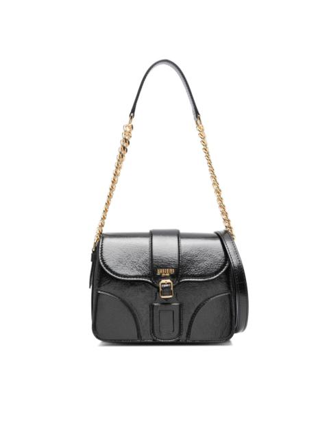Moschino logo-print leather tote bag