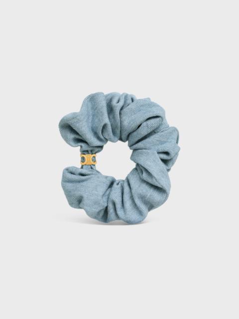 CELINE Celine Scrunchy in Brass with Gold Finish and Denim