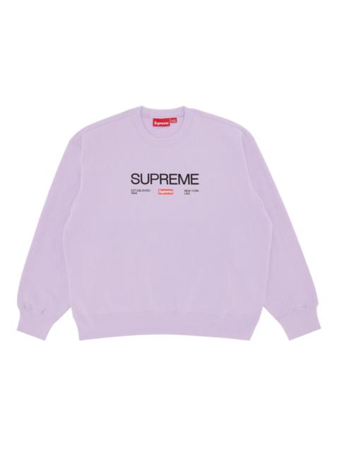 Supreme Established Crewneck 'Violet'