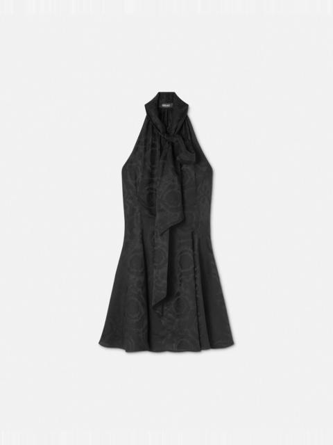 VERSACE Barocco Scarf-Tie Mini Dress