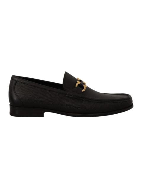 FERRAGAMO BLACK CALF LEATHER GRANDIOSO2 MENS SHOES