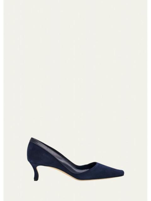 Manolo Blahnik 50mm Armelia Suede Pumps