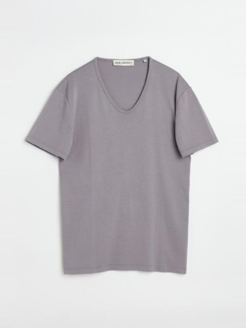 Our Legacy U-Neck T-Shirt Antique Lavender Crisp Cotton