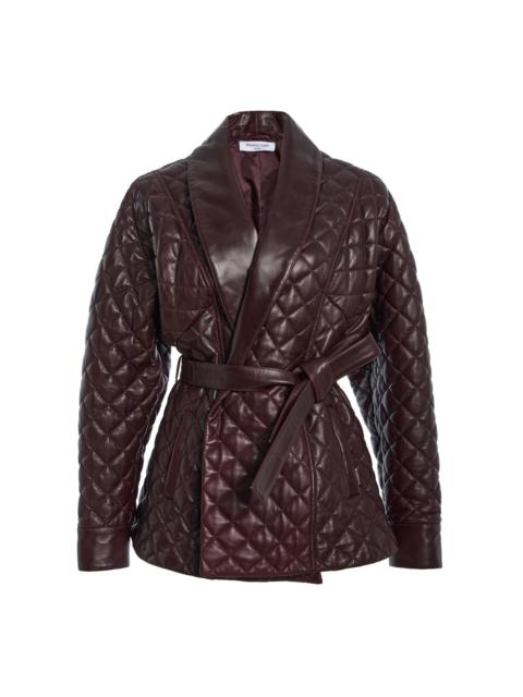 FRANÇOISE Costello Quilted Leather Wrap Jacket