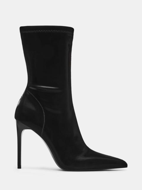STEVE MADDEN MACKENA BLACK TECHNO SATIN