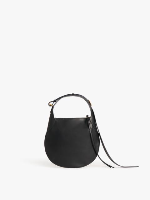 Victoria Beckham Small Half Moon Bag In Black Leather