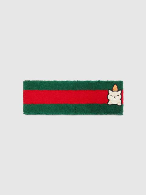 GUCCI Double-sided terrycloth headband