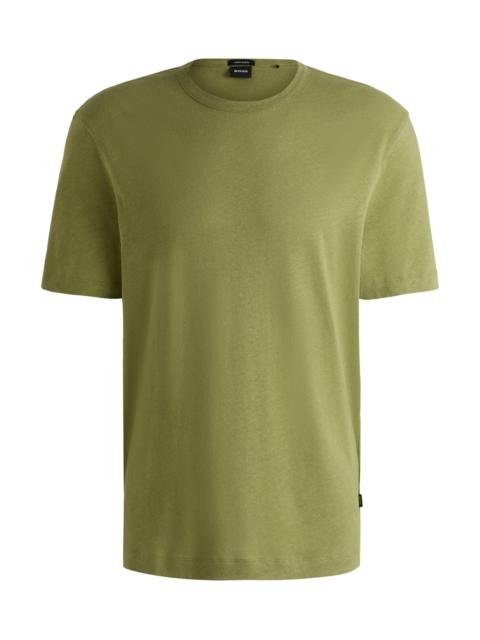 REGULAR-FIT T-SHIRT IN COTTON AND LINEN