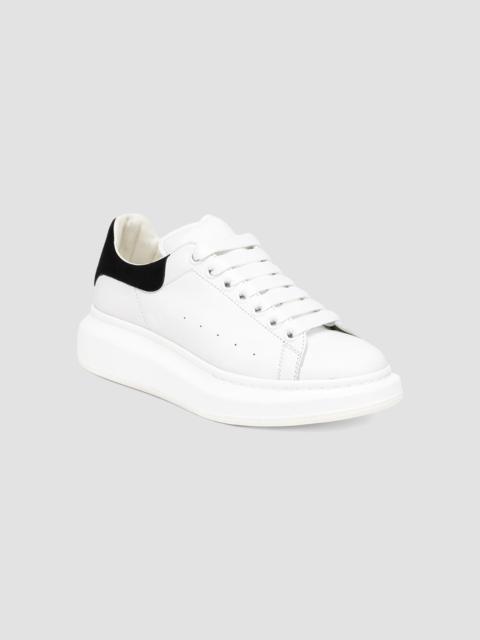 Alexander McQueen Women's Women's's Oversized Embossed Logo Colorblocked Suede Sneakers - White Black