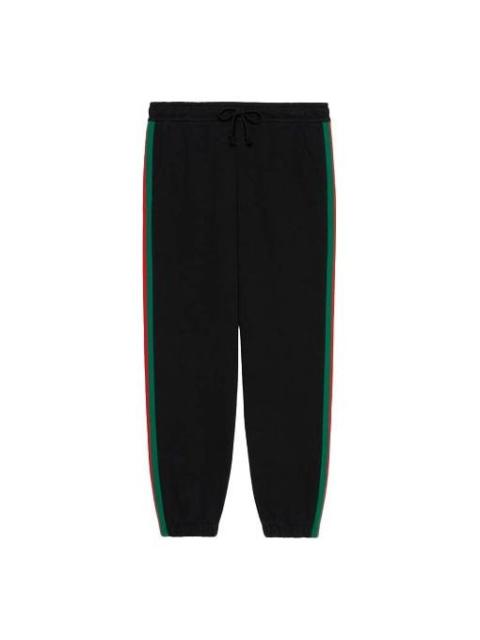 GUCCI Gucci x THE NORTH FACE Crossover SS21 Webbing Printing Cotton Sports Pants/Trousers/Joggers Black 65