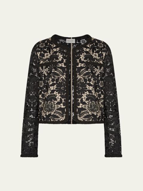 MILLY 3D Garden Lace Jacket