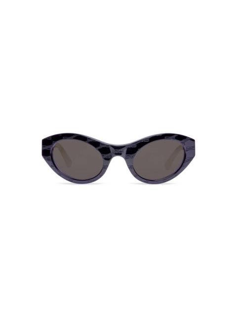 Balenciaga Monogram Acetate Round Sunglasses in Black
