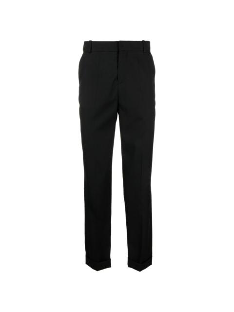 tapered wool trousers