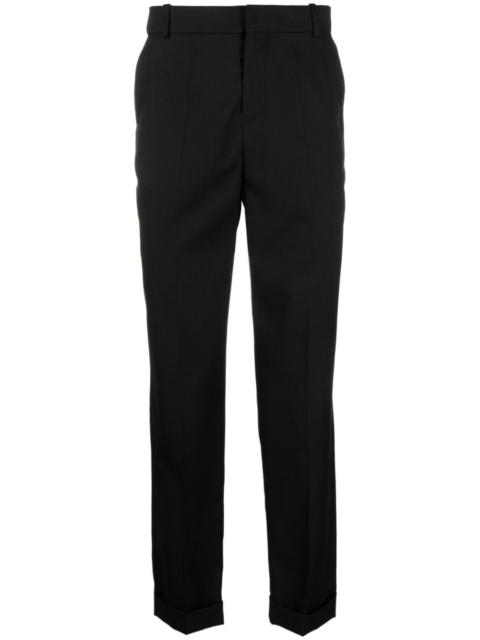 tapered wool trousers