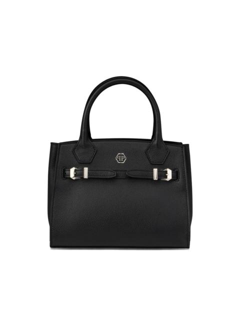 PHILIPP PLEIN small top-handle leather tote bag