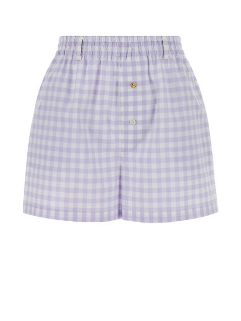 Moschino Embroidered cotton shorts