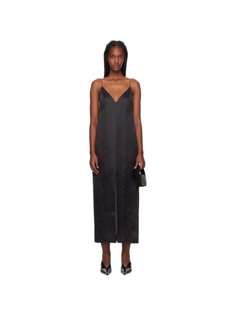 KHAITE Black Tully Maxi Dress