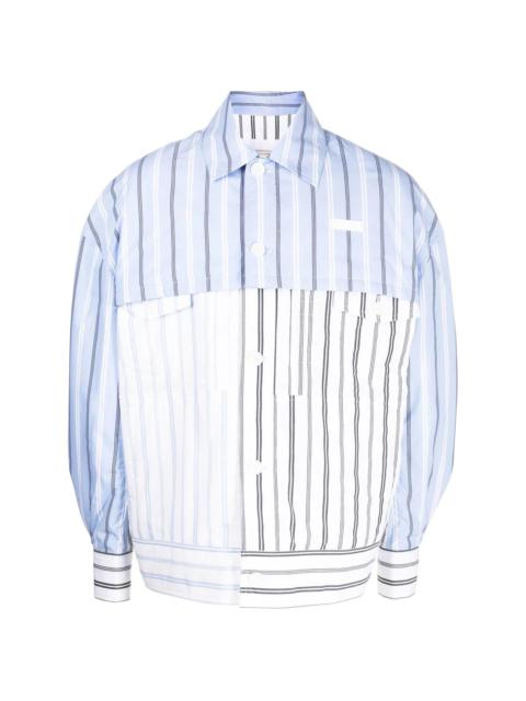 FENG CHEN WANG layered striped jacket