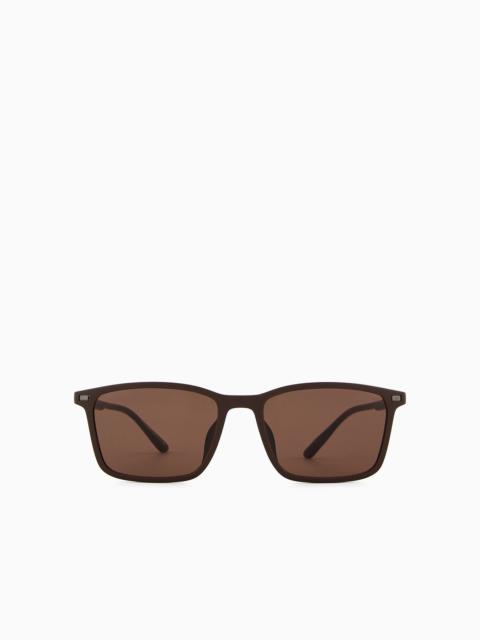 EMPORIO ARMANI Men’s rectangular sunglasses