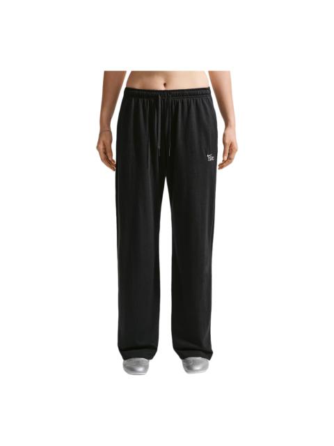 Nike (WMNS) Nike Sportswear Chill Knit Mid-Rise Straight Leg Pants 'Black' IQ0093-011