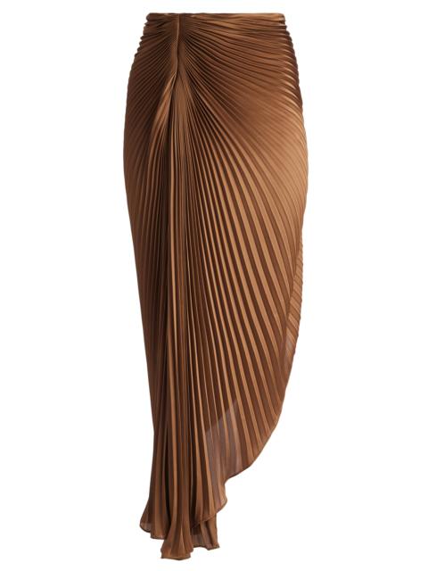 Alice + Olivia ODELIA ASYMMETRICAL PLEATED MAXI SKIRT