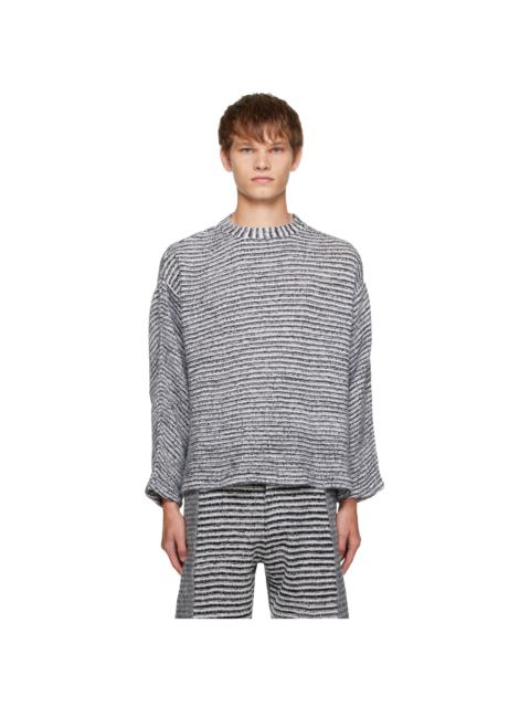 vitelli Blue & White Striped Sweater