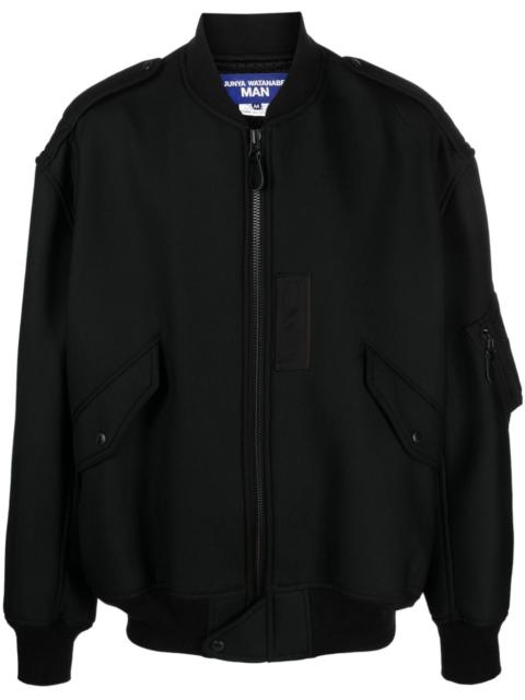 zip-up bomber jacket