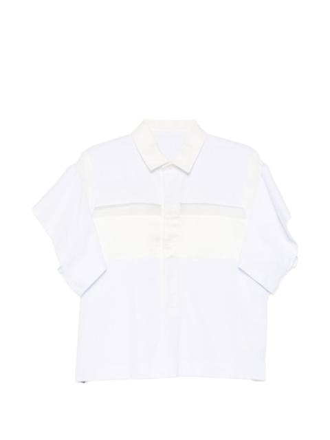 sacai sheer panel shirt