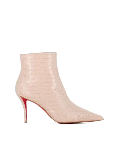 Christian Louboutin 80mm Miss Z crocodile-effect boots