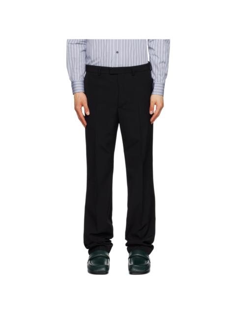 Dries Van Noten Black Creased Trousers
