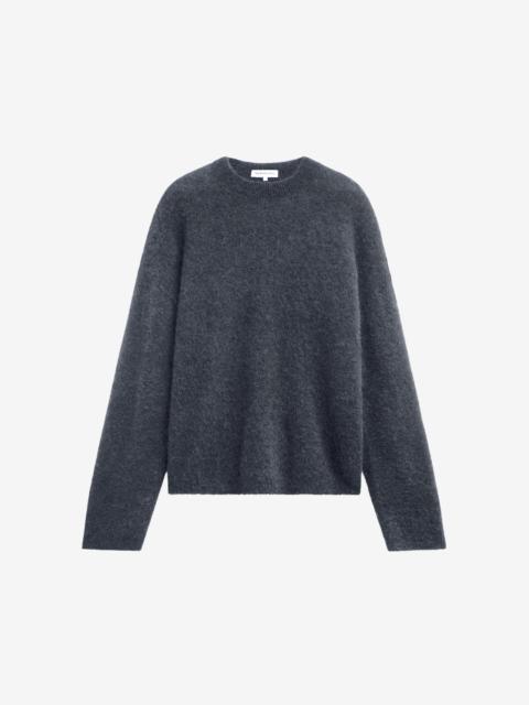The Frankie Shop Timea Mohair Fuzzy Sweater - Dark Grey