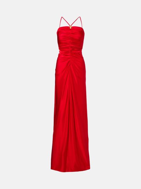Max Mara Oggetti ruched halterneck bustier gown
