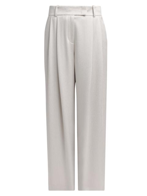 GIORGIO ARMANI Women's Pleasted Mid-Rise Trousers - Antarctica