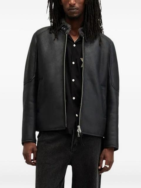ALLSAINTS leather zip-front jacket