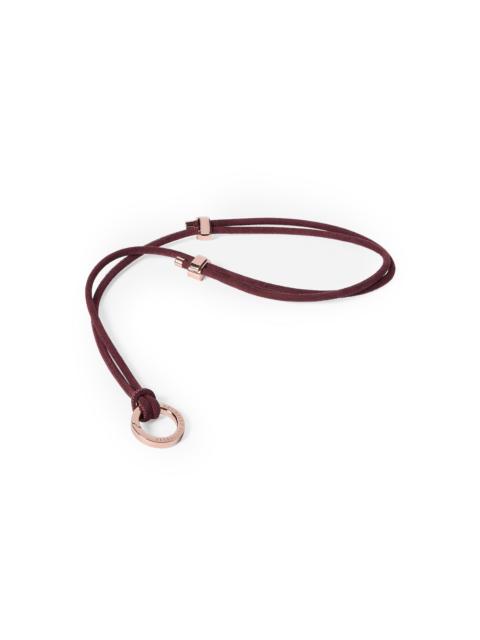Brunello Cucinelli Women's Alcantara Glasses Cord with Monili - Burgundy