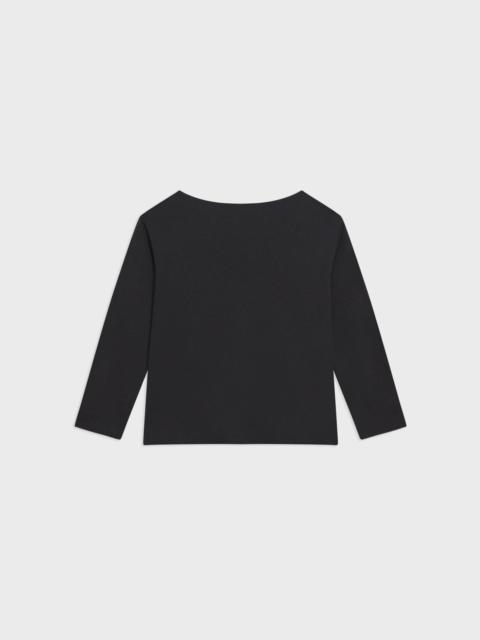 Theory Boat Neck Tee in Cotton Jersey