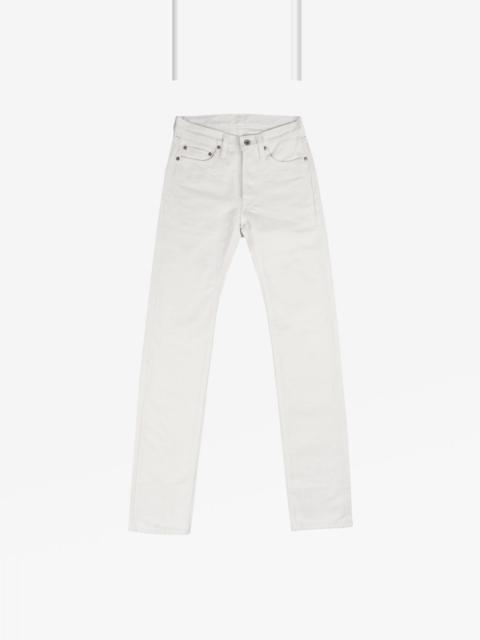 Iron Heart IH-666S-WH 21oz Selvedge Denim Slim Straight Cut Jeans - White