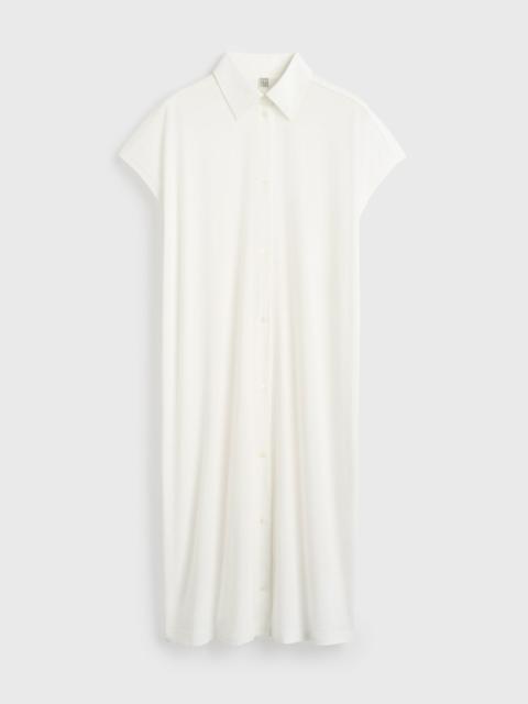 TOTEME Jersey shirtdress off-white