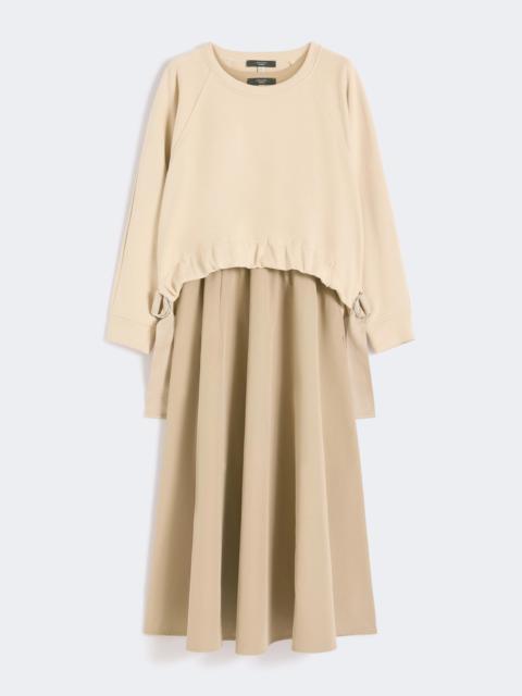 WEEKEND Max Mara Technical fabric and cotton dress - HAZELNUT BROWN
