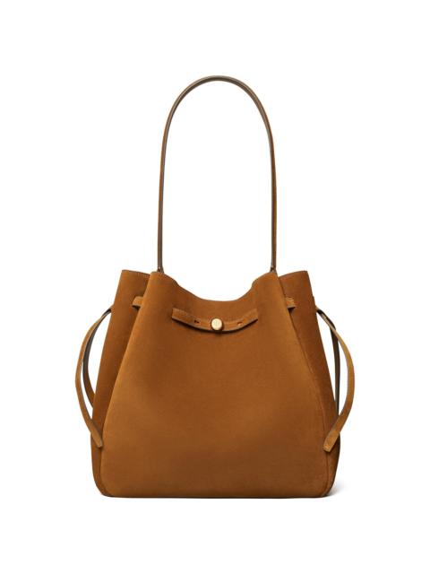 TORY BURCH Women's Large Romy Suede Bucket Bag - Caramel