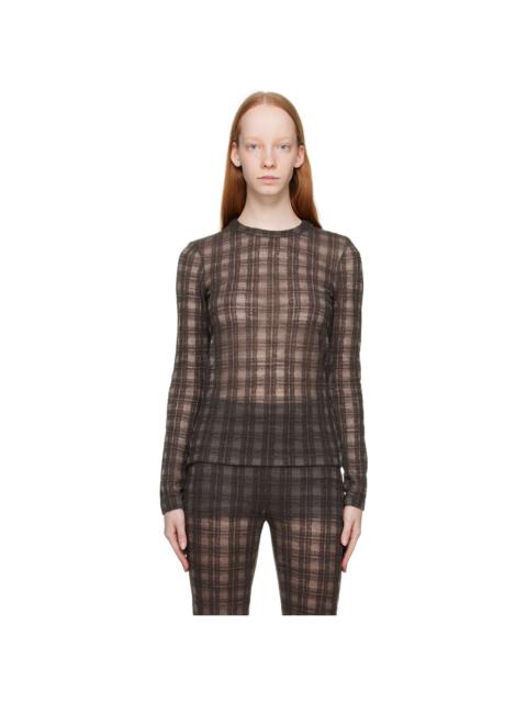 Elleme Brown Check Sweater