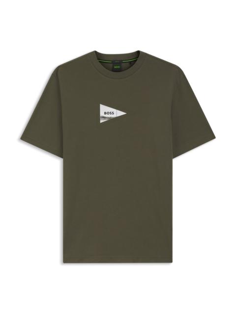 BOSS REGULAR-FIT PHOTOPRINT T-SHIRT IN STRETCH COTTON