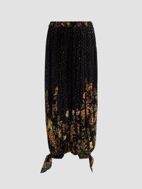 HEMANT & NANDITA Women's Floral Parachute Pants - Black