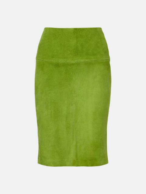 STOULS Gin suede midi skirt