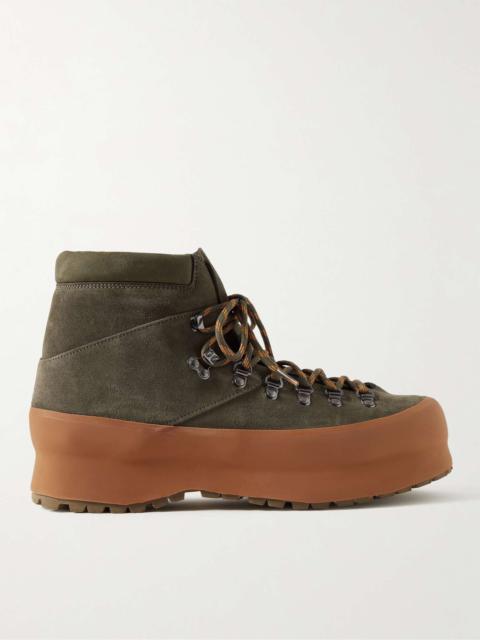 Diemme + Throwing Fits Rosset Rubber-Trimmed Suede Boots