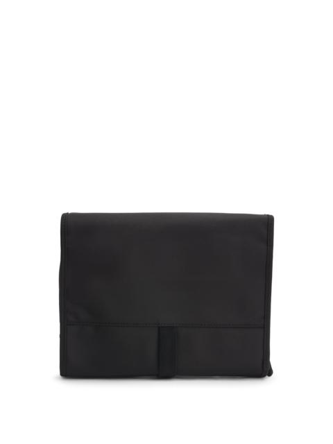 BOSS BUCKLE-CLOSURE WASHBAG WITH SIGNATURE DETAILS