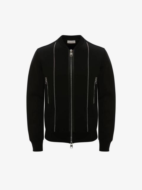 Alexander McQueen Zip Detail Blouson in Black