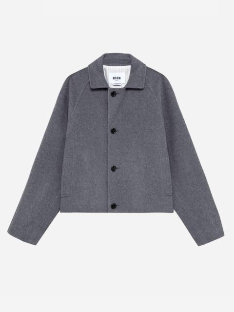 MSGM Single-breasted wool blend jacket