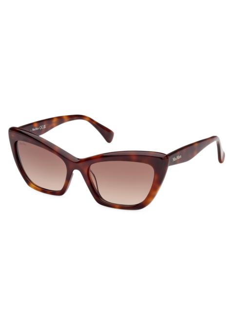 Max Mara Women's 57MM Cat-Eye Sunglasses - Dark Havana Gradient